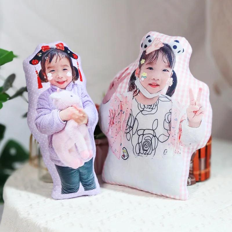 Personalized Photo DIY Humanoid Cushion Couple Toys Dolls Stuffed Boyfriend Pillow Doll Custom Father Lifesize Picture Cushion