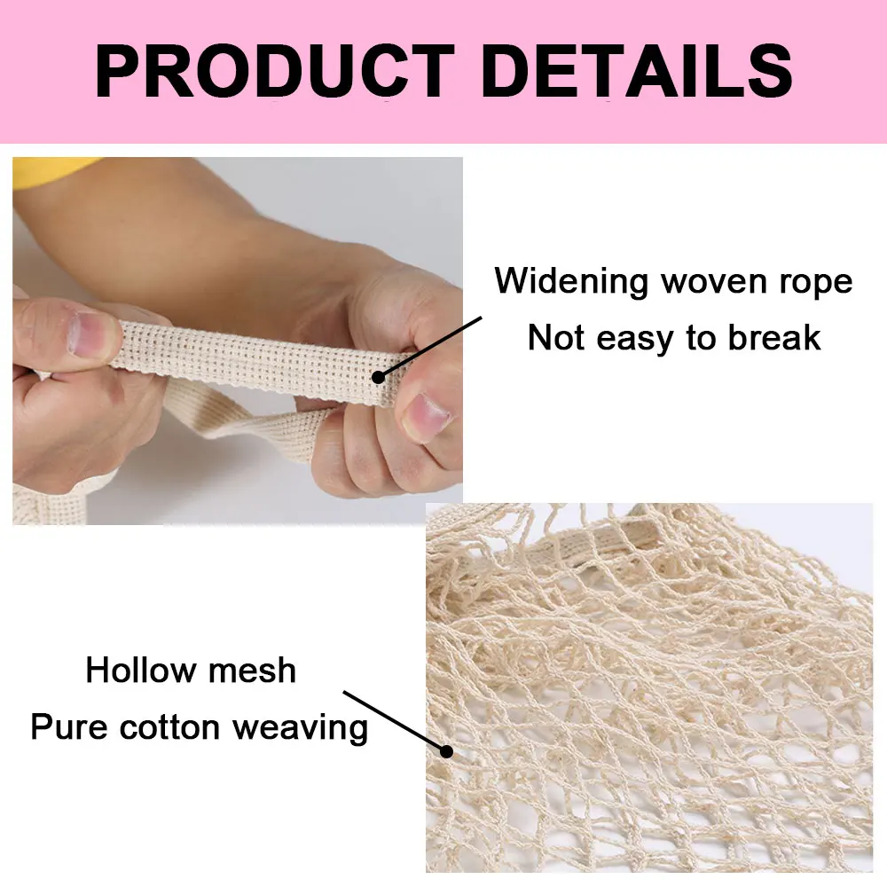 Portable Reusable Cotton Mesh Shopping Bag