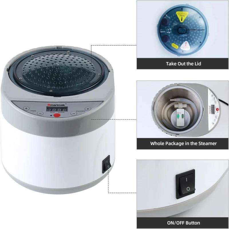 Steam Generator 220V/110V EU US Plug 2000W Upgrade Capacity 4L Steamer Pot for Sauna Wooden Barrels Large Water Vapor 2