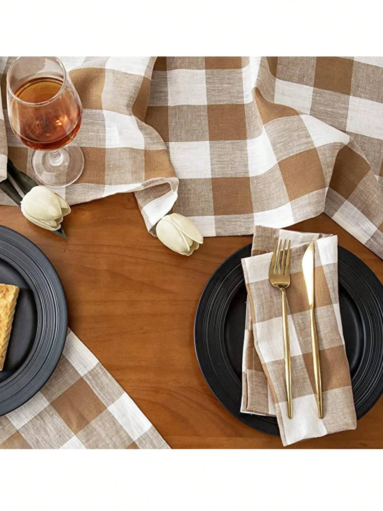 6Pcs 40x40cm Multicolor Plaid Pattern Napkin Table Decoration Napkin For Wedding Parties and Everyday Use