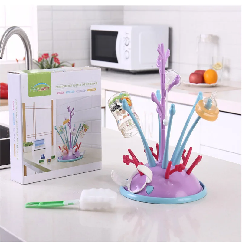 

Baby Bottle Drying Rack with Tray Set Large Capacity Bottle Dryer Feeding Holder for Baby Bottles Teats Cups Newborn Accessories