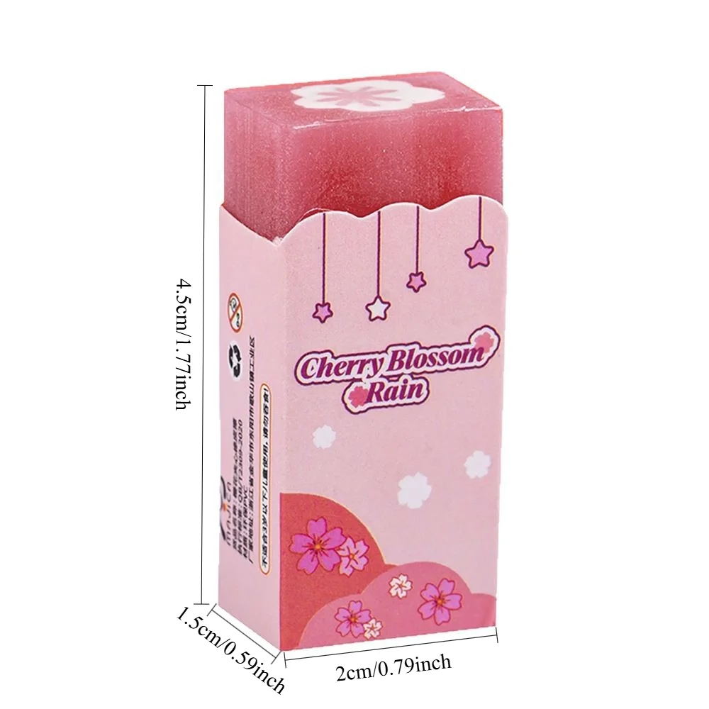 Pink Girly Cherry Blossom Erasers, Creative Low-Debris No-Residue Sandwich Erasers, Elementary Student Stationery Gift Erasers - 5