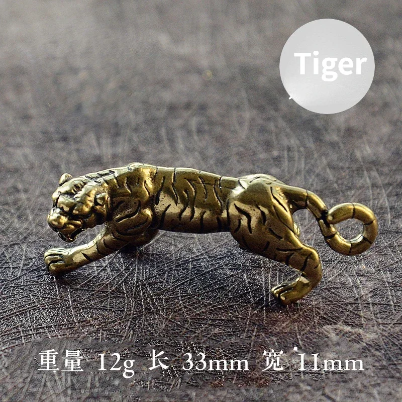 Brass Animal Statue Ornament Chinese Zodiac Rat Ox Tiger Rabbit Dragon Snake Horse Sheep Monkey Chicken Dog Pig Office Desk Deco