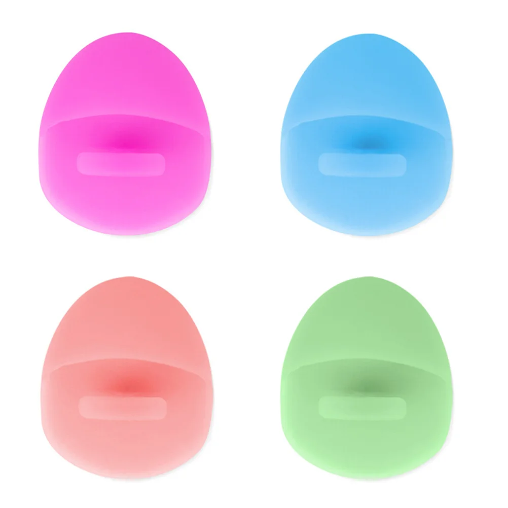 

4pcs Silicone Face Cleanser Massager Facial Cleansing Brush Pad Handheld Mat Scrubber (Random Color)