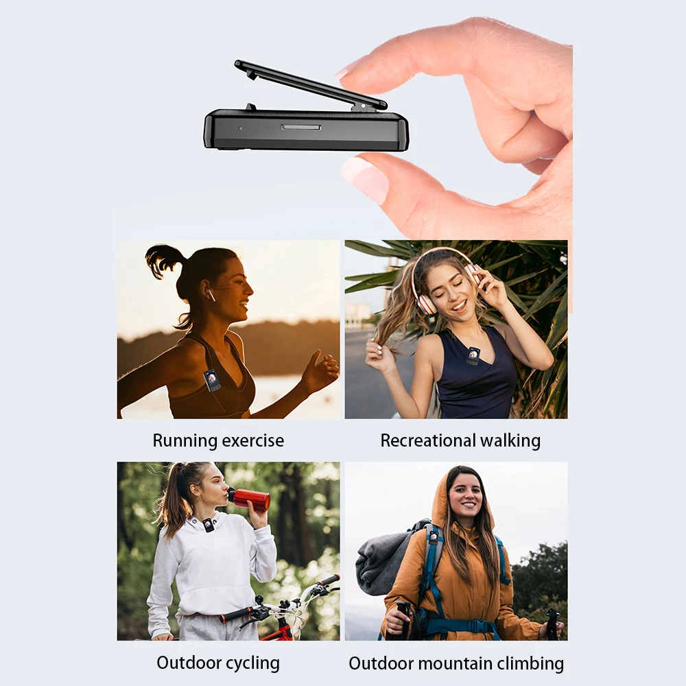 1.77 Inch Color Screen Bluetooth 5.2 MP3 Player with Speaker Mic, Lossless HiFi Music Player Support 128GB TF Card, Recording