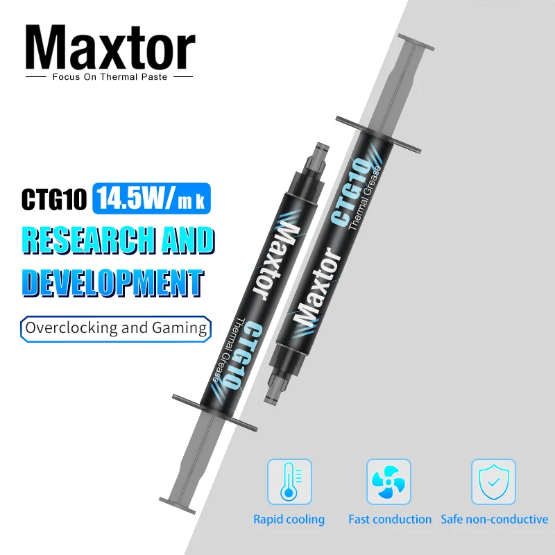 Maxtor 열 전도 복합 그리스, 컴퓨터, PC, 노트북, CPU, GPU, 비디오 카드 칩용, CTG10