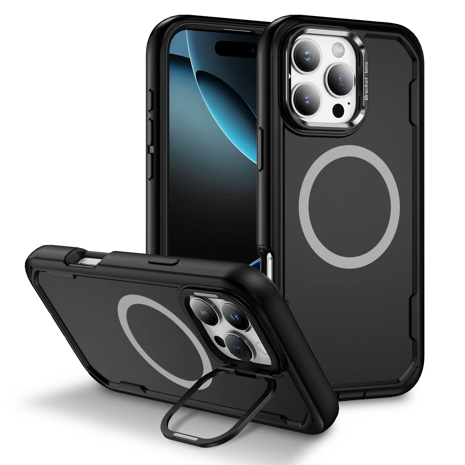 Coque 360° Magnétique Avec Protection Objectif - Pour IPhone 15/14/13/12 Pro Max