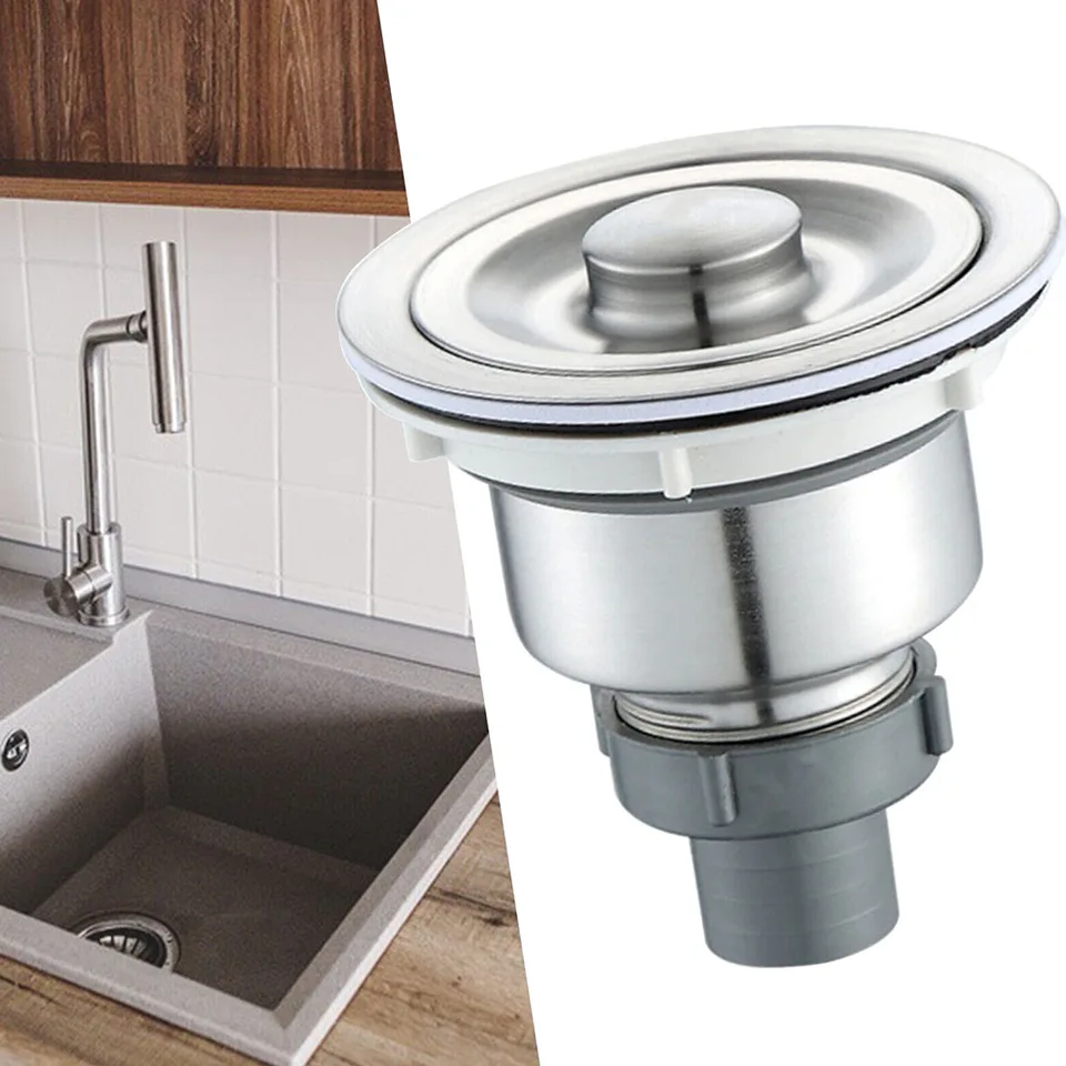 Kitchen Sink Drainer Seal Cover & Stopper – 304 Stainless Steel, 110mm Or 140mm, Blocks Food Debris, Controls Water Flow, Easy Install