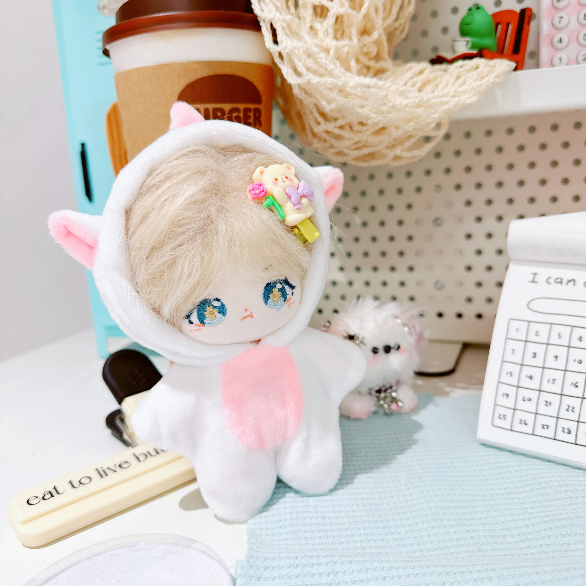 10cm Cute Animals Unicorn Bunny Shark Coat Suit Mini Idol Soft Cotton Doll DIY Clothes Accessory for Girls Fans Collection Gifts