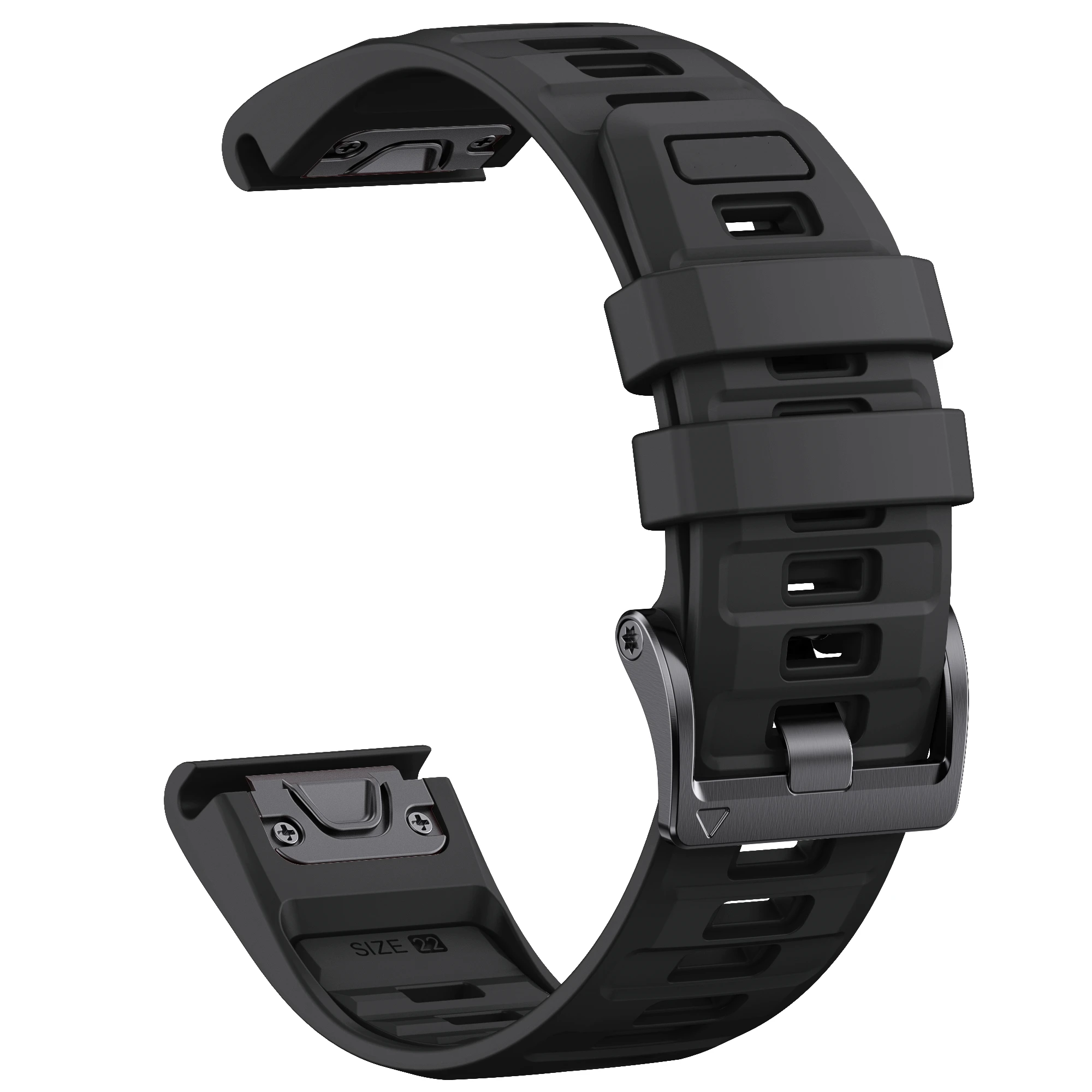Colorful Soft Silicone Quick Fit Strap Wristband - 22-26mm Ajustable Band