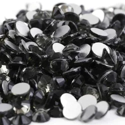 Sapphire & Aquamarine 3D Nail Art Rhinestones - Glass Crystal Decorations - SS12--1440pcs (Black Diamond)
