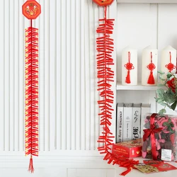 1.35m 92LED Electronic Firecracker Lamp with Sound 220V Lamp LED String Light for New Year Decoration Chinese Style Hangings