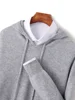 Men's 100% Wool Hooded Collar Knitted Pullover Autumn Winter New Cashmere Sweater Casual long Sleeved Hoodie Tops 1