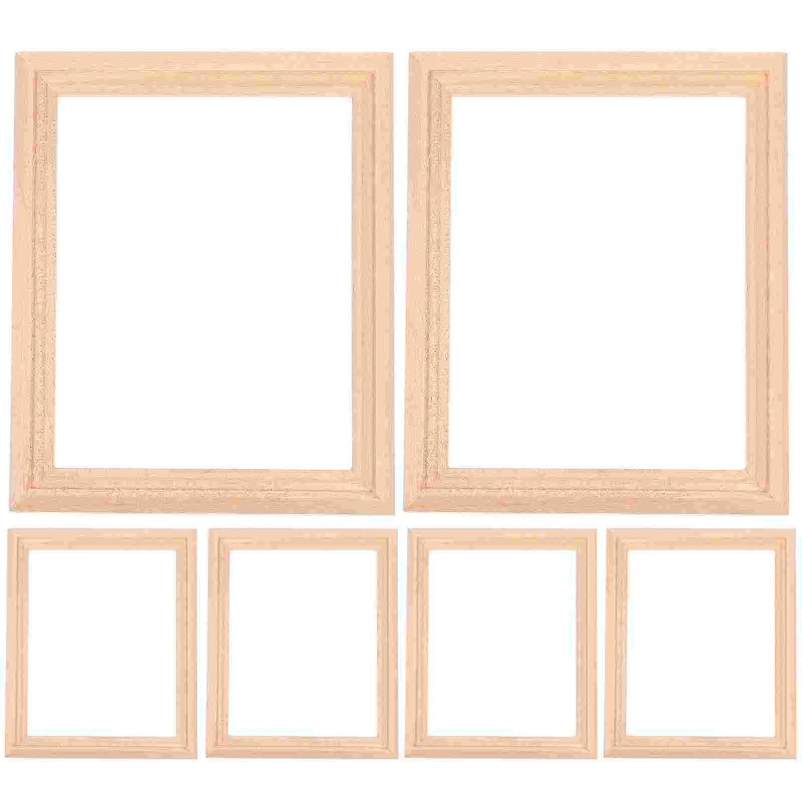 Frame Dollhouse Photo Kids Mini Models Wooden Mini House Frames Album Accessories Picture Wood Figurines Wall Micro Ornament od 20 50mm t2 micro copper tube length 500mm thin wall hollow capillary hard straight copper pipe wall thickness 0 5 1 1 5 2 3mm