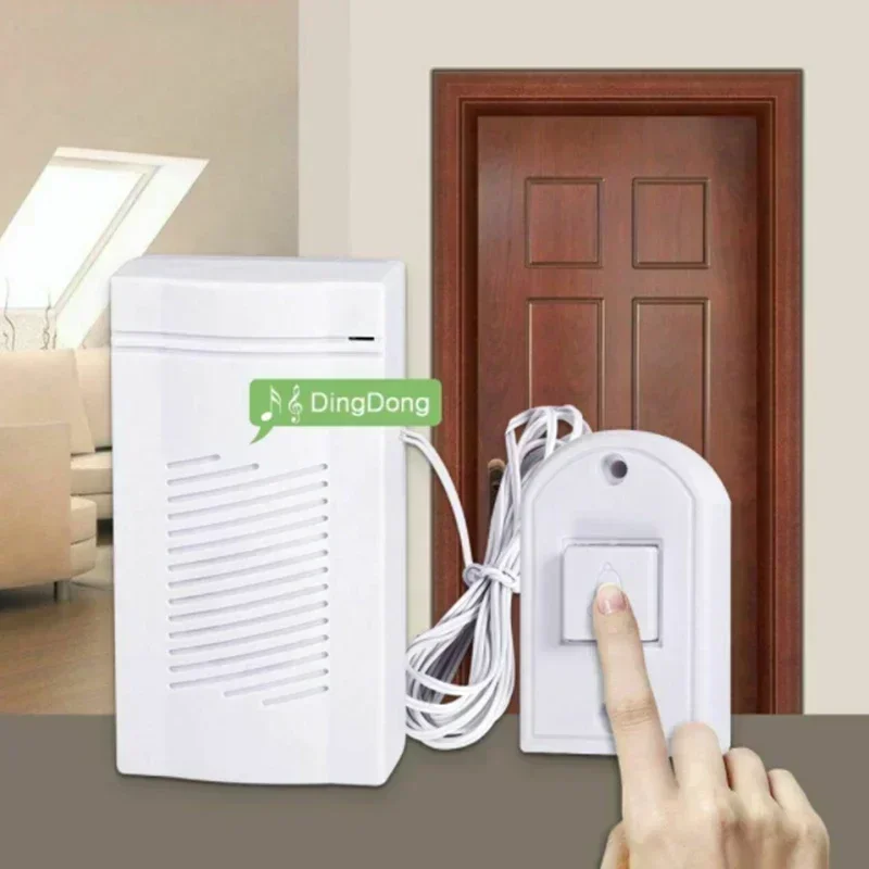 Wired Doorbell 1PCS 100cm Line Guest Welcome Energy Saving Door Bell Security Easy To Install Wired Doorbell Kits Crisp Sound