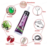 Zhanlida Glue for Phone Speaker Jewelry Adhesive Rhinestones Textile Craft Fabric Cloth Black Transparent Bond T8000 T9000 E7000 2