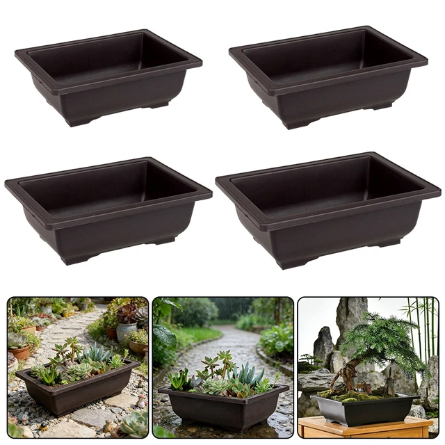 Bonsai Pot Imitation Purple Clay Flowerpot Plastic Plantpot Landscape Succulent Pot Garden Planter Gardening macetas para planta