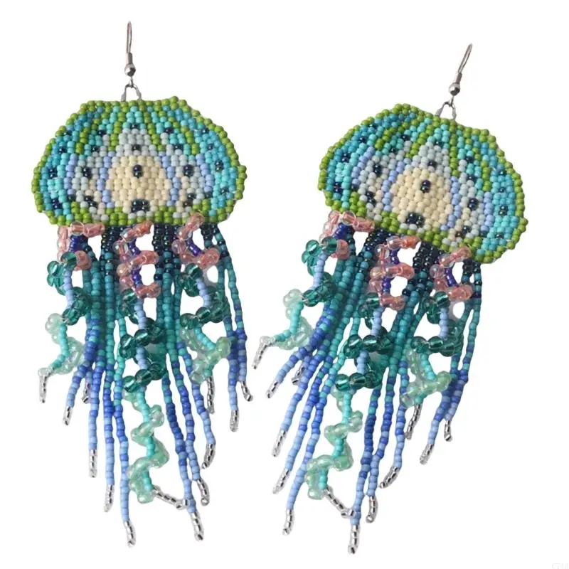 Handmade Bead Earrings with Bohemian Tassels Drop Earring Long Tassels Earrings Suitable for Fashion Enthusiasts Present C71A 3