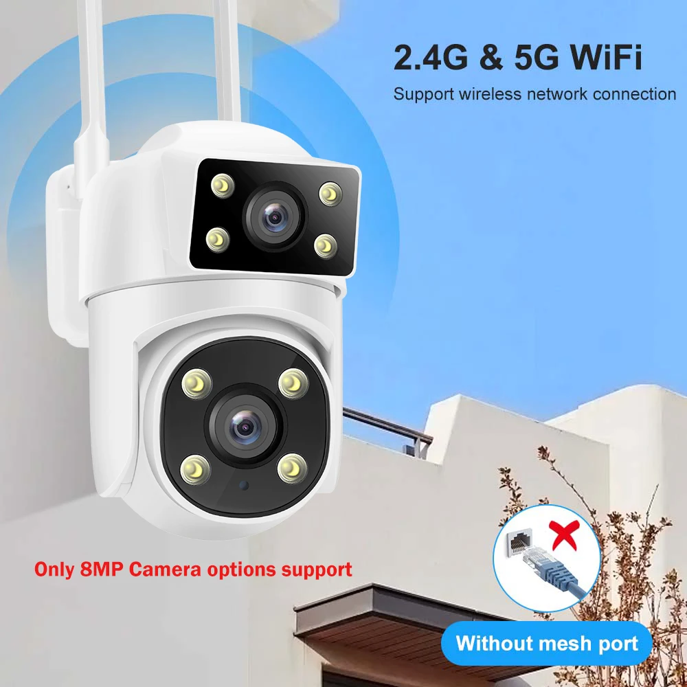 wifi ip camera dual band Defender Polaroid Wifi Security Camera Dual Lens Ip Camera Wifi 5g Dual  Band WiFi IP Camera Motion