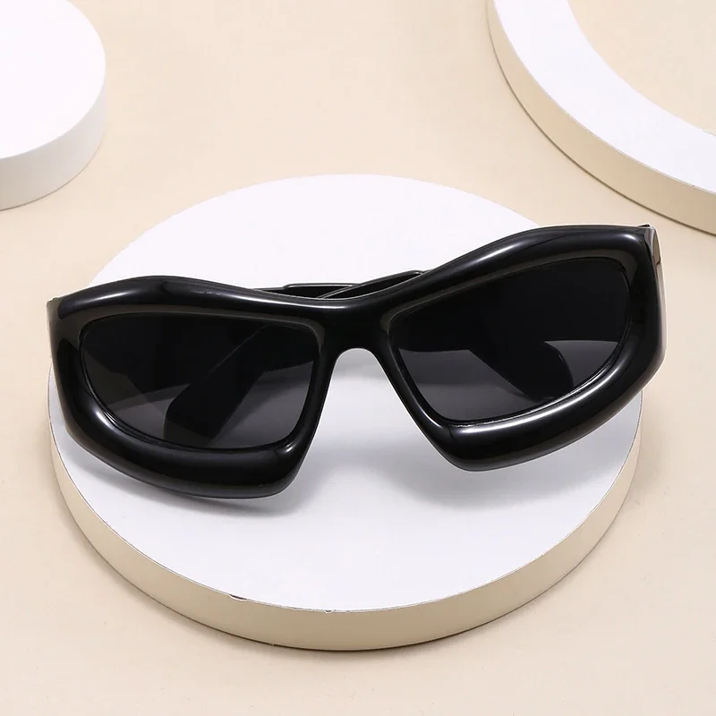 Hot Selling Trendy Men Cycling Climbing Glasses Girlsfashionable Sunglasse High-end Silver Sunglasses Y2K Square SunglassesUV400