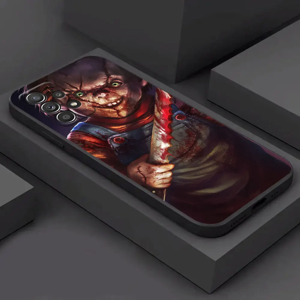 Horror muñeco Chucky Childs-play-3 para Samsung Galaxy A55 caso A54 A52 A53 5G A51 A34 A35 A33 A32 A50 A72 A71 A30 A7 A9 cubierta suave