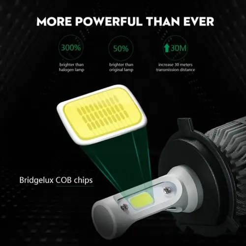TCYATO  2pcs Car S2 Headlight Bulbs LED H1 H7 H4 9005 9006 Auto 72W 8000LM 6500K No Error Lamp Low High Beam 9-36V For Lights - Image 6