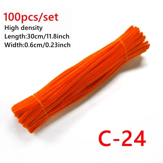 100pcs Vibrant Chenille Stems for Creative DIY Crafting