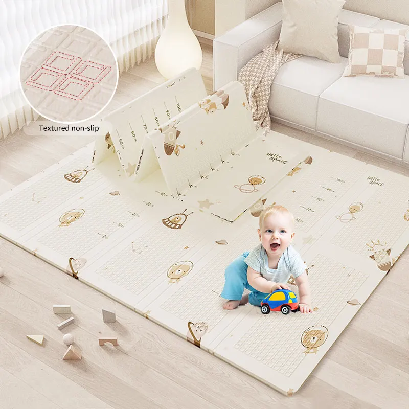 Infant Shining 2cm Foldable Baby Play Mat Cartoon Play Mat Puzzle Children's Mat Baby Room Thickened Crawling Pad Folding Mat 5
