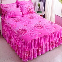 Bedroom Flat Sheets Bed Printed Fashion Modern Comfortable Skin-friendly Simple Mattress Household Bed Cover No Pillowcases 1