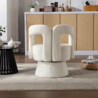 LVHOM Modern 360° °   Стул для отдыха с поворотной бочкой, мягкая подушка для сиденья с подлокотником, подходит для гостиной, офиса, приема — изображение 2