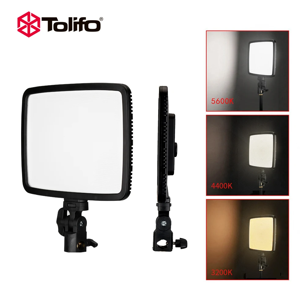 

Tolifo PT-24B Photography Video LED Lighting Bi-color 3200K-5600K Photographic Panel Lamp for DSLR with 2.4G Remote Control