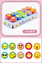 10-Pack Assorted Self-Inking Stamps for Kids - Fun & Creative Toy Stamps for Crafting and Decorating (10pcs Cartoon face)