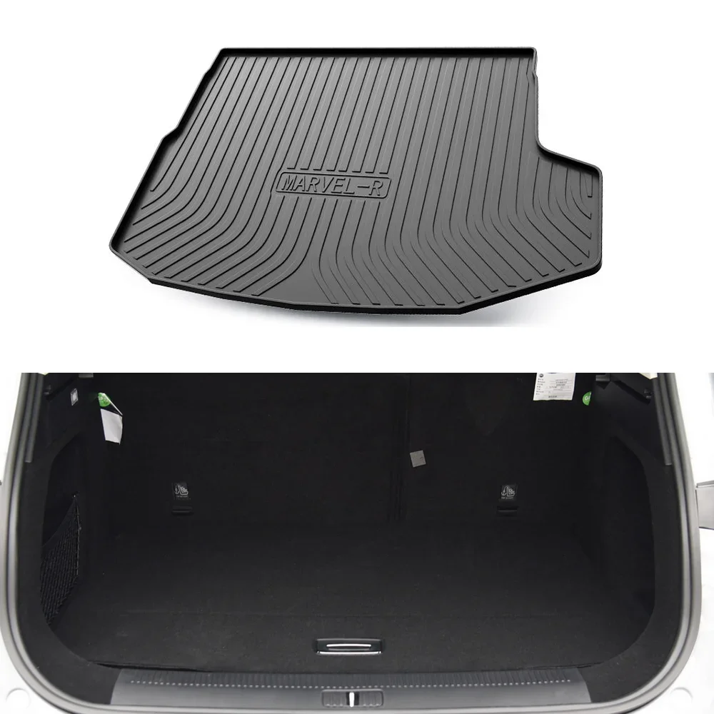 Lederen Autokofferbakmat Voor MG Marvel R 2020-2023, Waterafstotende Kofferbakbekleding Beschermmatten Bagagemat Interieuraccessoires,Beige