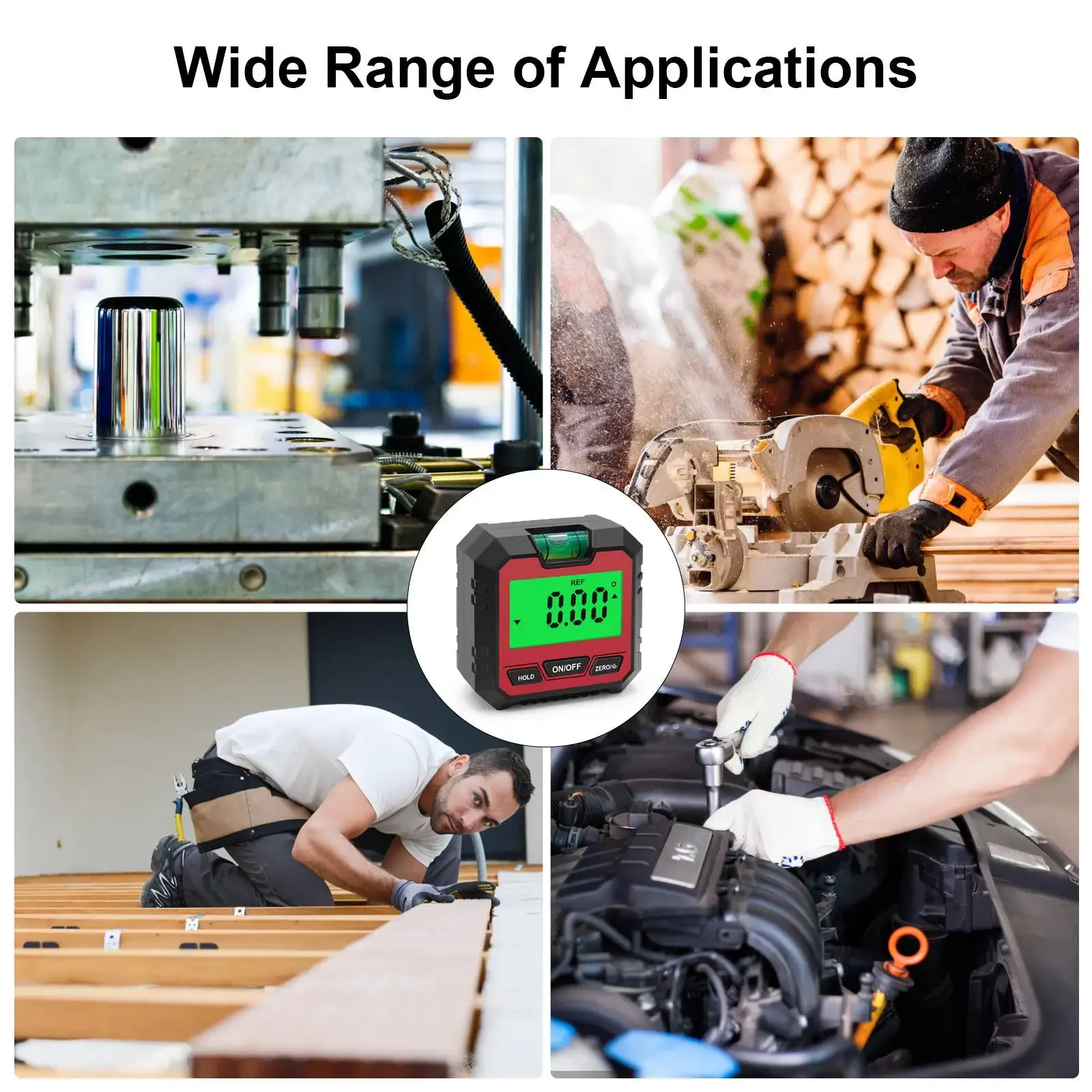 Digital Angle Detector Angle Detector Scale Angle Ruler Angle Measuring Tool Magnetic Digital Level Box 360 Degree Angle Finder Protractor Inclinometer Goniometer 4x 90 Degree Precision Measurement