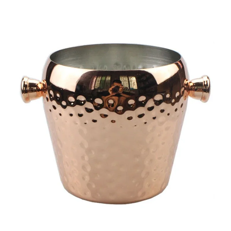 Ice Seafood French fries Snack Bucket Fried Chicken Bucket Beer Cooler Creative Stainless Steel Tableware Can Cooler Can Coozie
