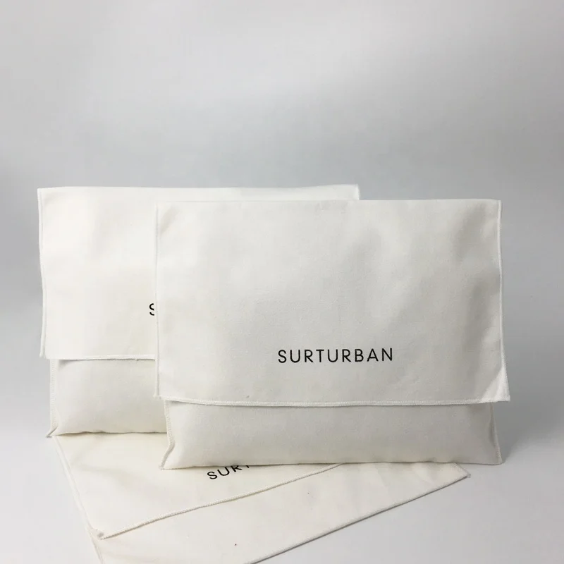 Custom white pouch envelope canvas fabric dust bag wholesale custom ring pouch packaging for earring fennec nana x fennec pouch white