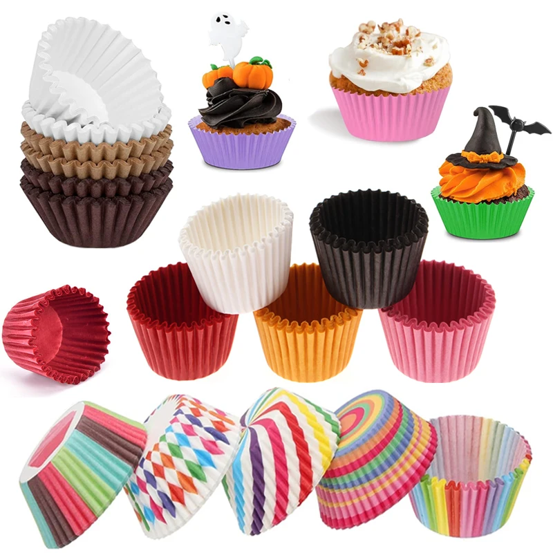 

100-1000P CupCake Cake Molds Muffin Box Oil Proof Paper Holder Cup Case Baking Tools DIY Cake Decorating Birthday Party Supplies