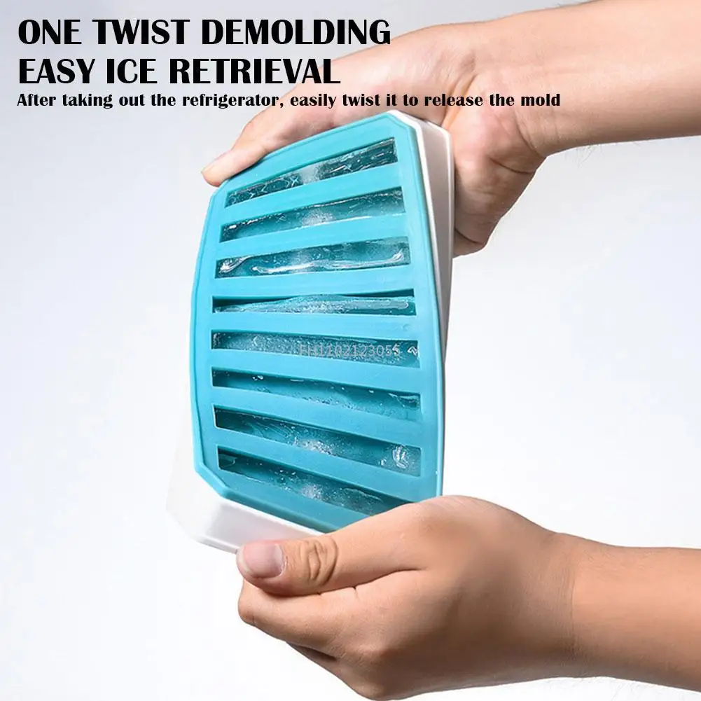 8 Holes Silicone Ice Cube Moulds Tray Long Narrow Ice Stick Mold Strip Popsicle Diy Kitchen Tools DIY Ice Maker Kitchen Gadgets