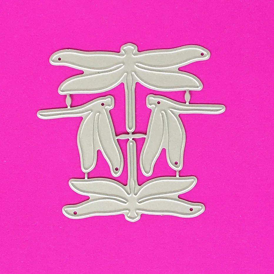 

Four Dragonflies Metal Cutting Dies Stencil for DIY Scrapbooking Photo Album Embossing Paper Cards Crafts Diecuts New 2024