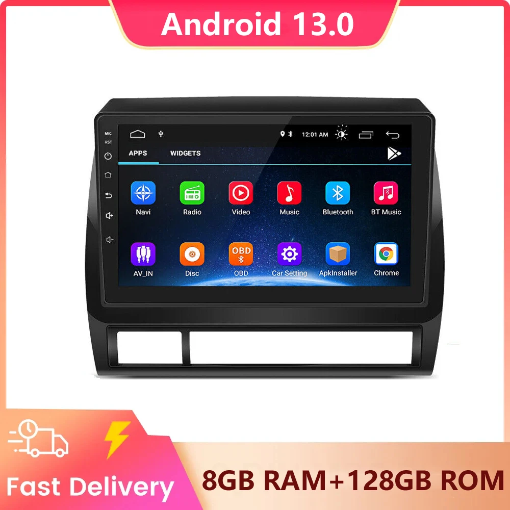 

2 Din Android 13 Car Radio For Toyota Tacoma 2005-2012 2013 Multimedia GPS Navigation WIFI BT wireless Carplay Auto FM Stereo