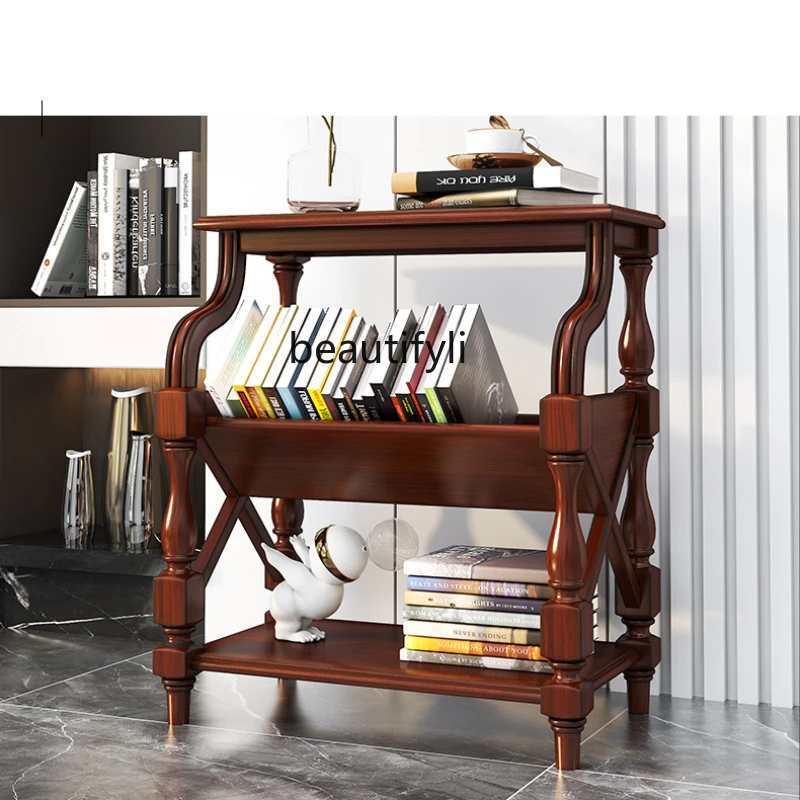 yj American Bookshelf Magazine Rack Telephone Stand Solid Wood Book Shelf Household European Style the Newspaper Stand yj american bookshelf magazine rack telephone stand solid wood book shelf household european style the newspaper stand