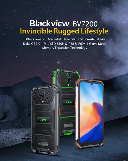 Blackview BV7200 Rugged Smartphone Android 12 6GB+128GB 5180mAh