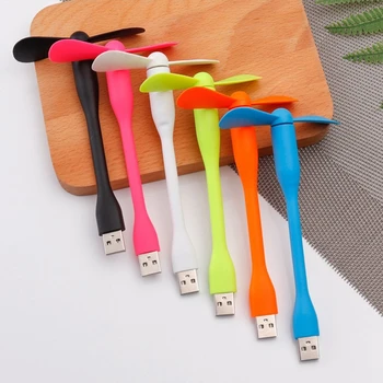 PTMJ 미니 USB 팬, 유연한 구부릴 수 있는 냉각 팬, 파워 뱅크 노트북 PC AC 충전기, 휴대용 핸드 팬, 컴퓨터, 여름 가제트