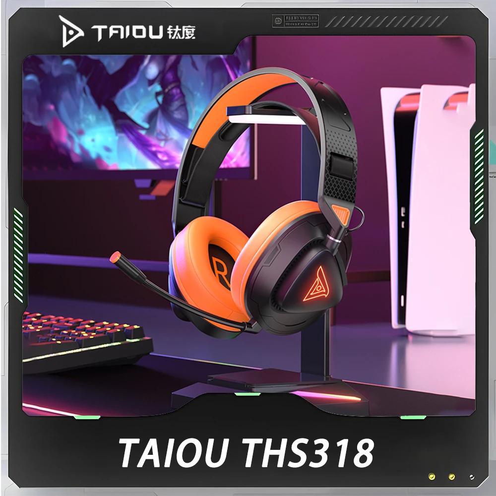

TAIOU THS318 Headphone Four Mode Wireless 2.4G Bluetooth Headset Universal Noise Reduction For E-sports Game Head-mounted