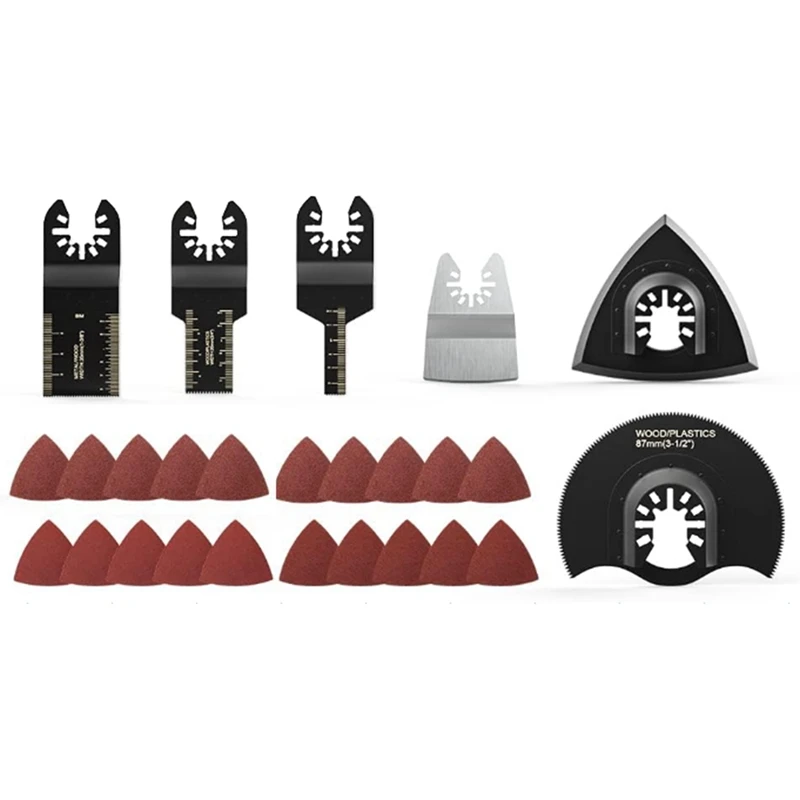 

Oscillating Saw Blades Kit Wood Metal Cutting Multitool Bi-Metal Blades Quick Release Tool Blades Kit Fit For Dewalt,Makita
