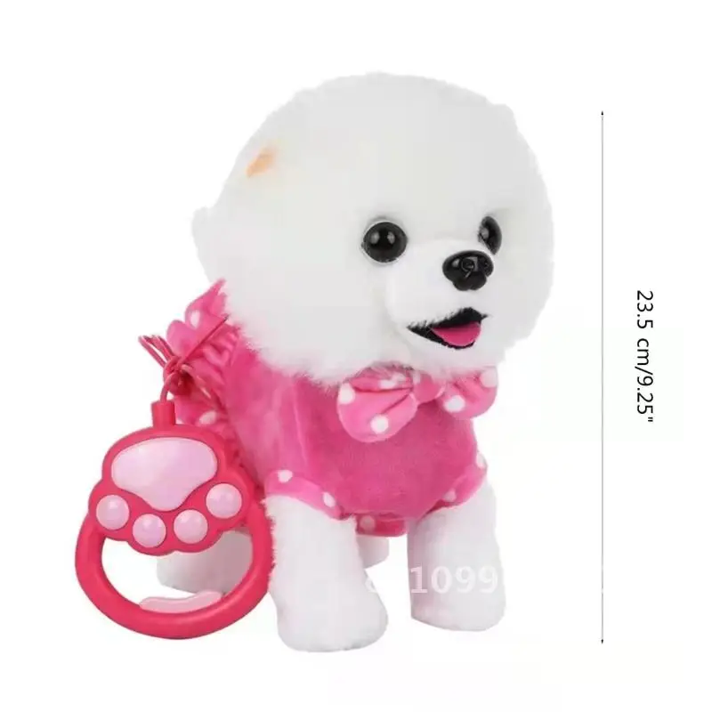77HD Toddler Electric Walking Dog Toy Simulation Singing Puppy Toy Barking Baby Leash Craw Gift Dog Plush Learning