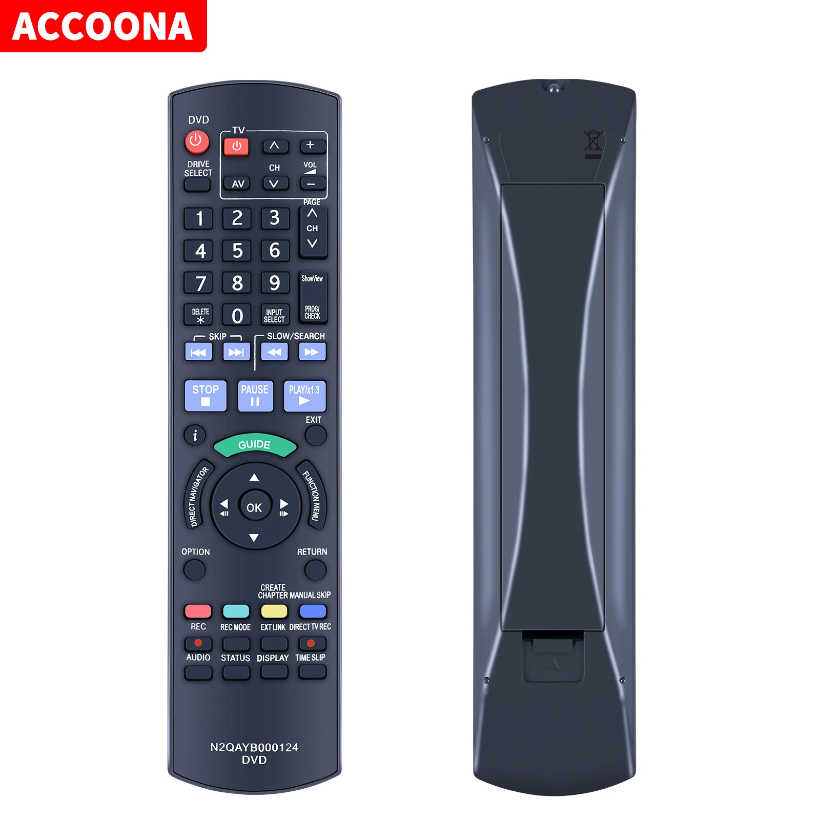 Telecomando Muslimper Panasonic Dvd Muslimate Dmr-Eh57 Dmr-Eh58 Dmr-Eh67 Dmr-Eh68 Dmr-Eh770 Dmr-Pwt500Gl Controller
