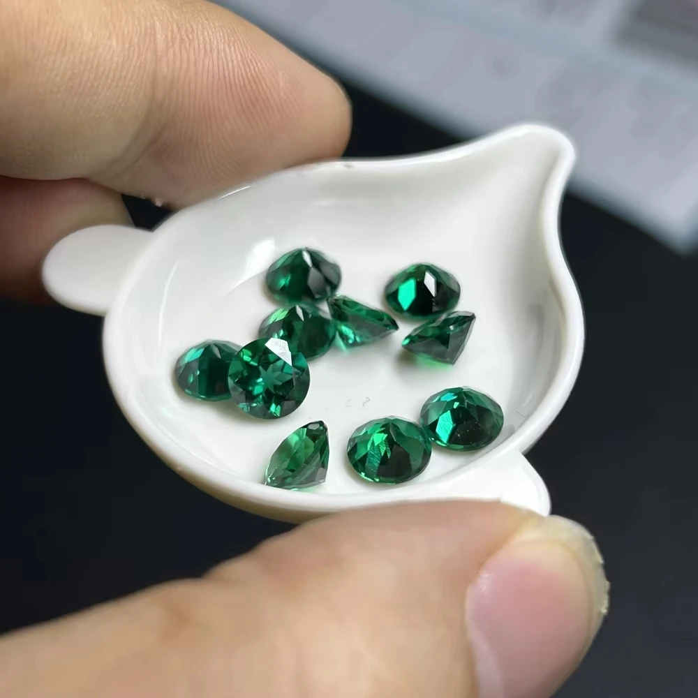 Lab Grown Zambia Gemstone Round Shape Loose Gemstones Colombia For Jewelry Making AGL Certificate