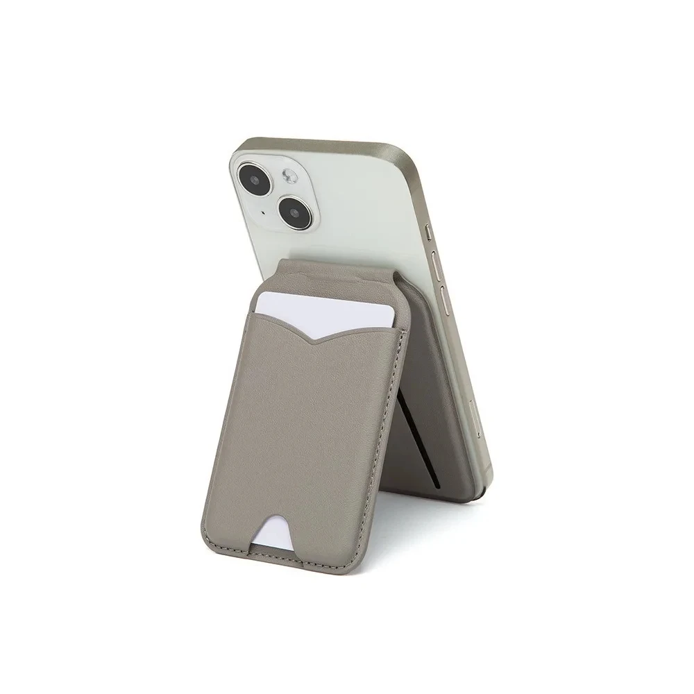 Magnetic Mirror Card Holder Wallet with Stand Function