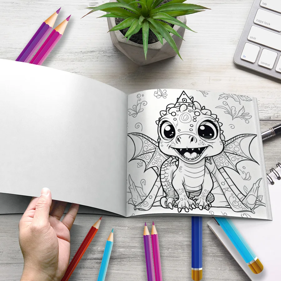 20 Page Adorable Fantasy Creatures Coloring Book For Adults And Teens Featuring Cartoon Cute Creatures Graffiti Painting Drawing 6
